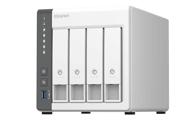 QNAP NAS 4 fiókos TS-433-4G Cortex-A55 4x2,0GHz, 1x4GB RAM, 1x2.5Gbps, 1xUSB3.2