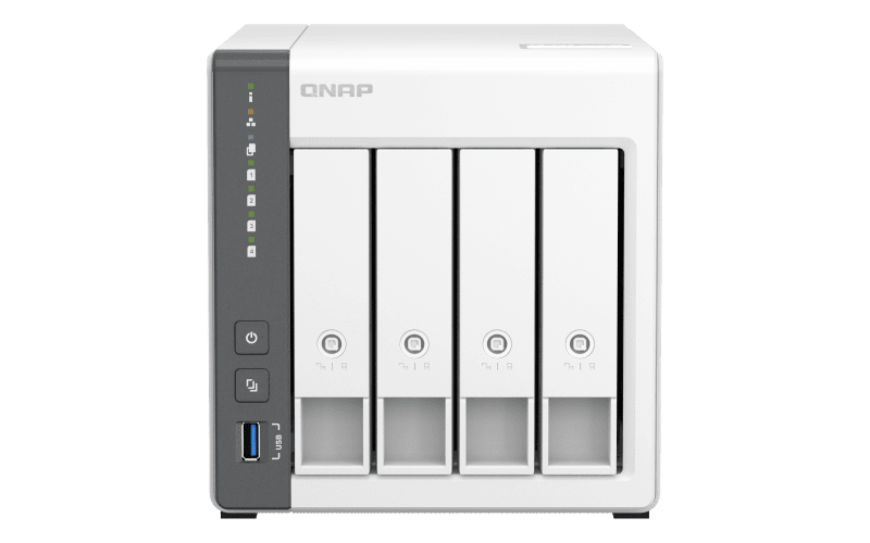 QNAP NAS 4 fiókos TS-433-4G Cortex-A55 4x2,0GHz, 1x4GB RAM, 1x2.5Gbps, 1xUSB3.2