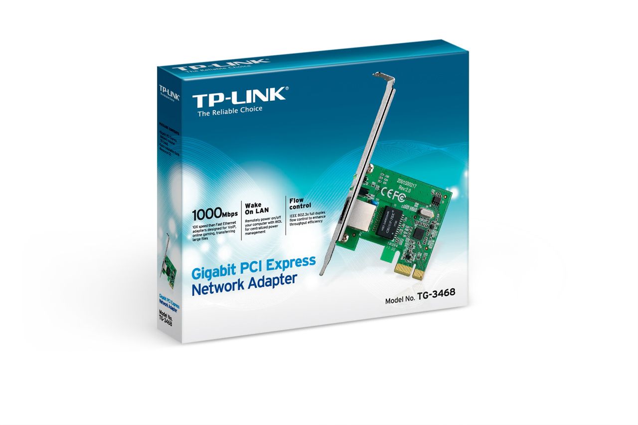 TP-LINK Vezetékes hálózati adapter PCI-Express 1000Mbps, TG-3468