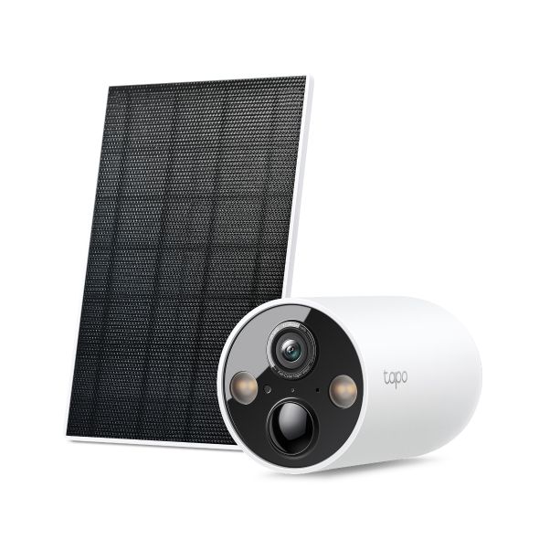TP-LINK Wireless Kamera Cloud beltéri/kültéri + Okos Solar Panel IP65, TAPO C425 KIT