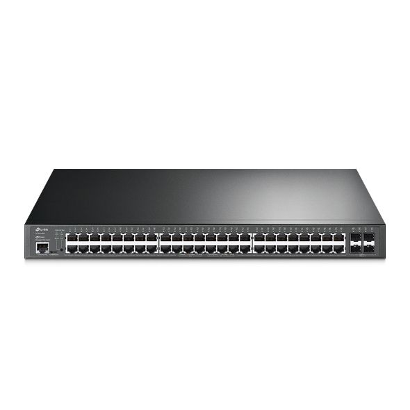 TP-LINK Switch 48x1000Mbps + 4x10G SFP+ + 2xkonzol port, Menedzselhető Rackes, SG3452X