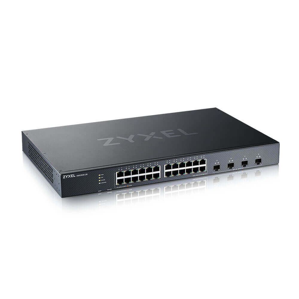 ZYXEL Switch 24x1000Mbps + 4x10G SFP+, Fémházas Menedzselhető, Rackes, XGS1935-28-EU0101F