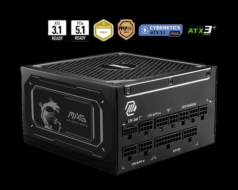 MSI Tápegység 1000W 80+ Gold moduláris, Gen 5.0