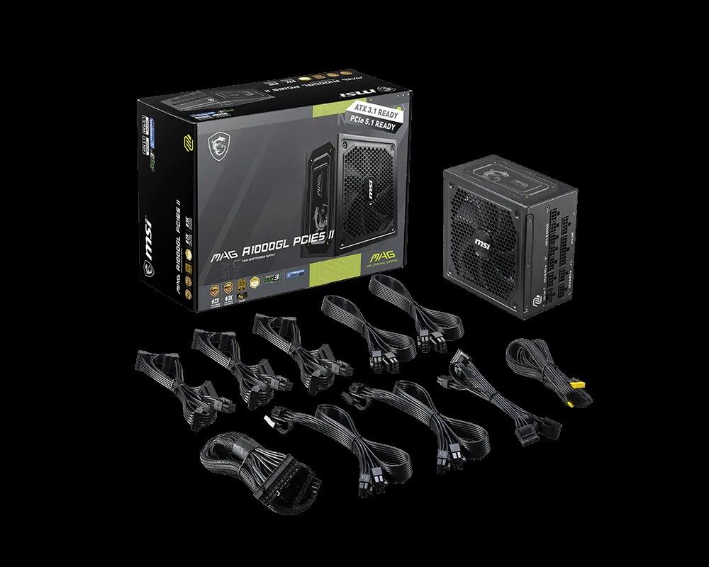 MSI Tápegység 1000W 80+ Gold moduláris, Gen 5.0