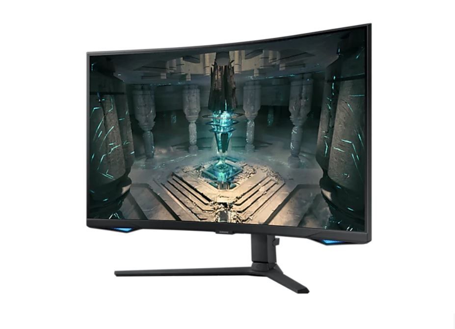 SAMSUNG Ívelt Gaming&Smart 240Hz VA monitor 32" G65B, 2560x1440, 16:9, 350cd/m2, 1ms, DP/2xHDMI/2xUSB/LAN/WiFi/BT, Pivot