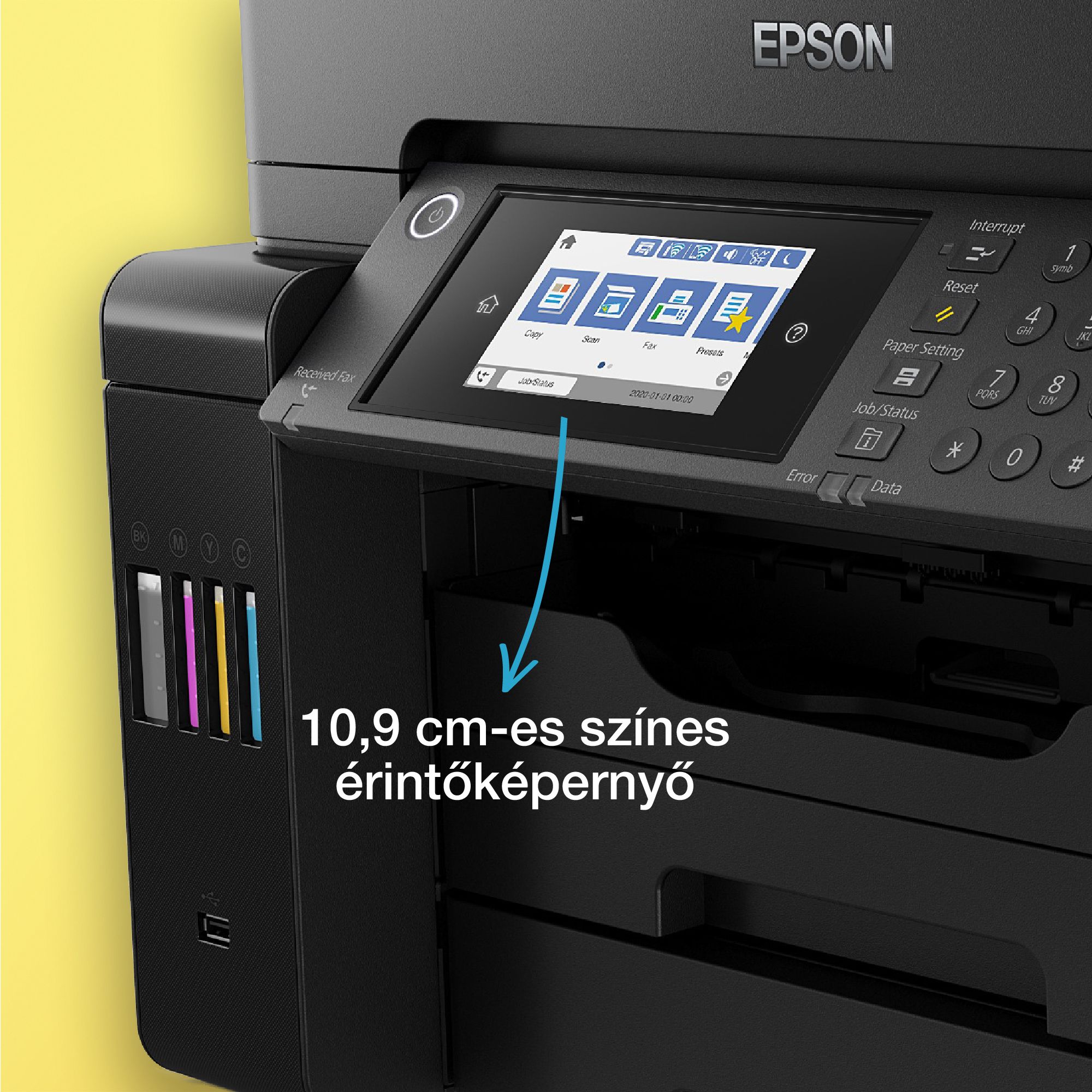 EPSON Tintasugaras nyomtató - EcoTank L15160 (A3+, MFP, színes, 4800x2400 DPI, 32 lap/perc, USB/LAN/Wifi)