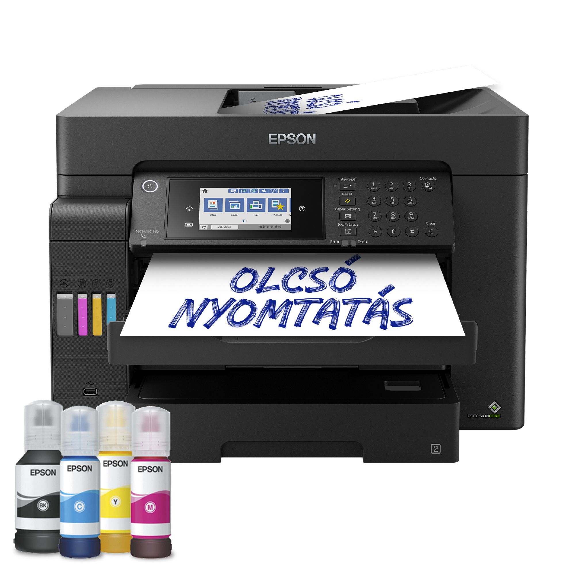 EPSON Tintasugaras nyomtató - EcoTank L15160 (A3+, MFP, színes, 4800x2400 DPI, 32 lap/perc, USB/LAN/Wifi)