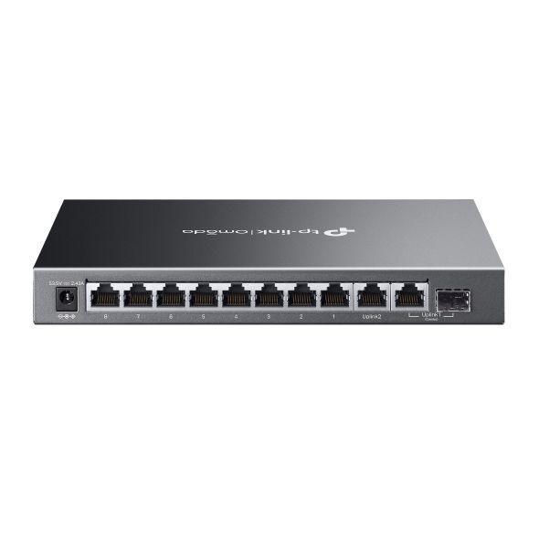 TP-LINK Switch 9x1000Mbps (8xPOE+) +1xGigabit SFP kombó Fémházas Easy Smart (Omada), ES210GMP