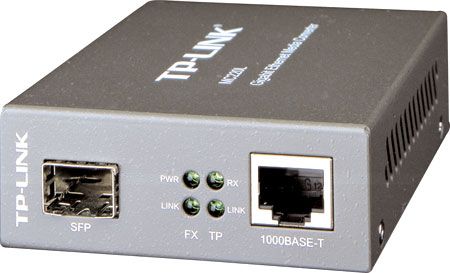 TP-LINK Optikai Media Konverter 1000(réz)-1000FX(LC) Single/Multi mód, MC220L