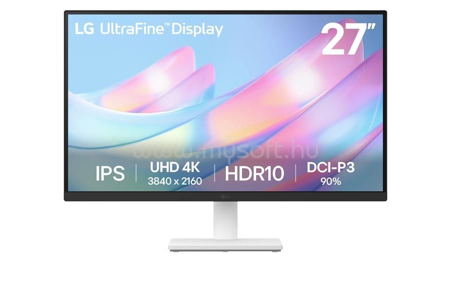LG IPS monitor 27" 27US500, 3840x2160, 16:9, 300cd/m2, 5ms, HDMIx2/DisplayPort