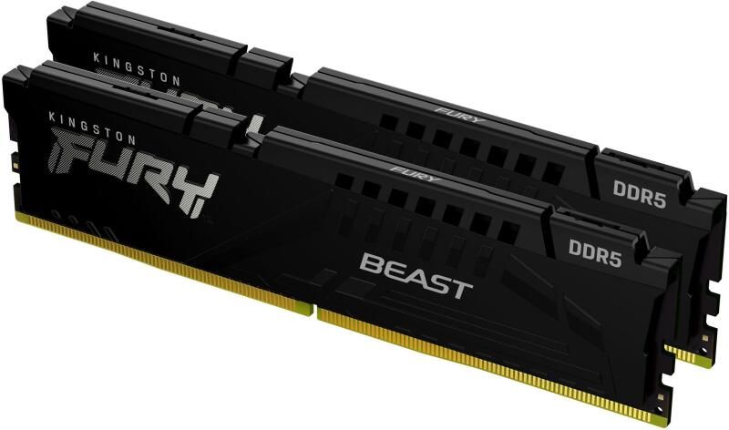 KINGSTON FURY Memória DDR5 64GB 6000MT/s CL30 DIMM (Kit of 2) Beast Black EXPO