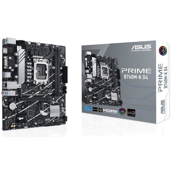 ASUS Alaplap S1700 PRIME B760M-K INTEL B760, mATX