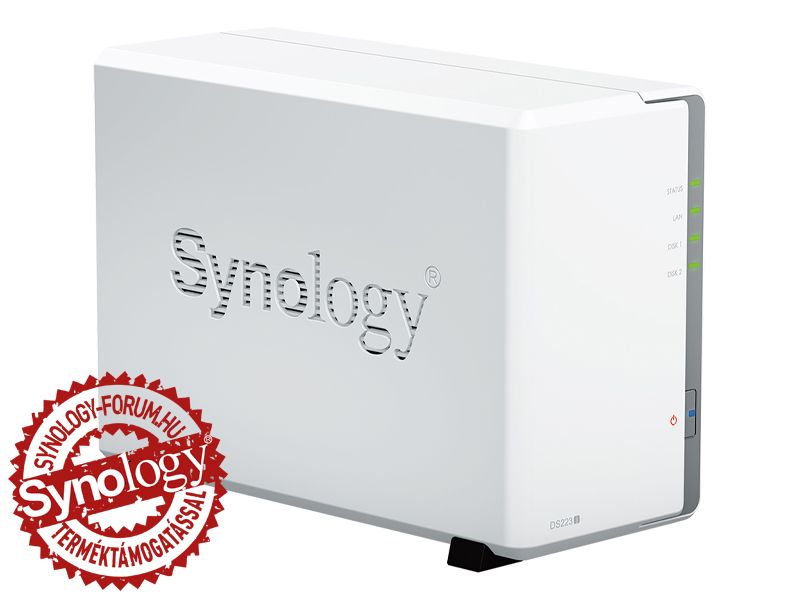 SYNOLOGY NAS 2 fiókos DS223j Realtek RTD1619B 4x1,7GHz, 1GB DDR4, 1x1GbE, 2xUSB3.2Gen1