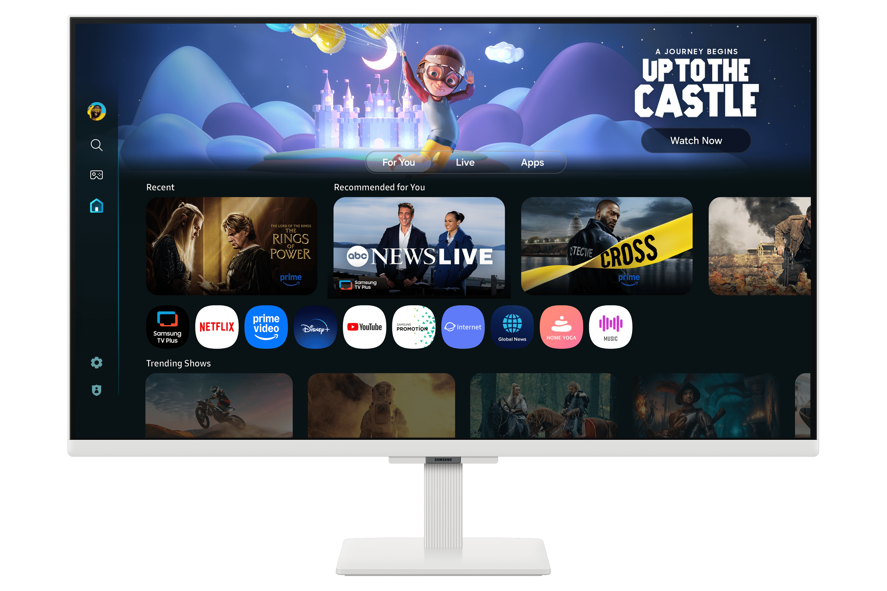SAMSUNG SMART VA monitor 32" M5, 1920x1080, 16:9, 250cd/m2, 4ms, 2xHDMI/2xUSB/WiFi/Bluetooth, hangszóró, fehér