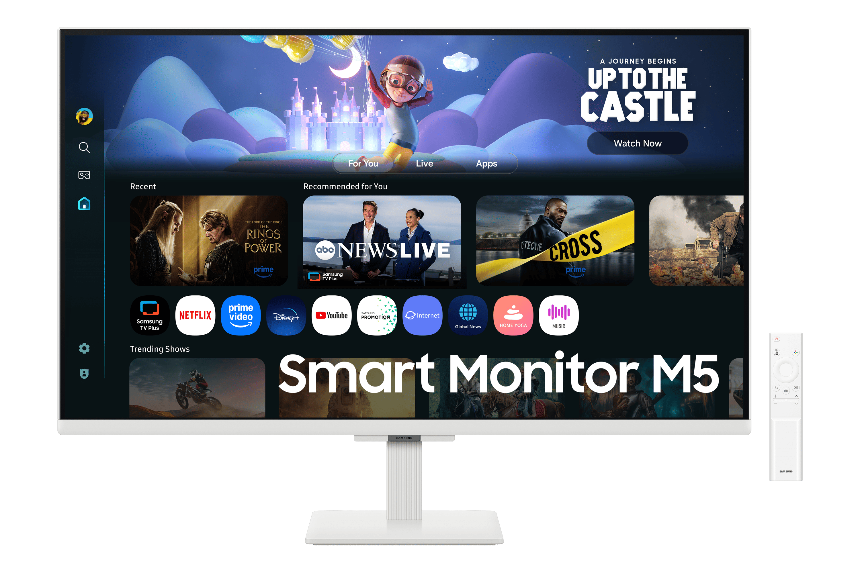 SAMSUNG SMART VA monitor 32" M5, 1920x1080, 16:9, 250cd/m2, 4ms, 2xHDMI/2xUSB/WiFi/Bluetooth, hangszóró, fehér