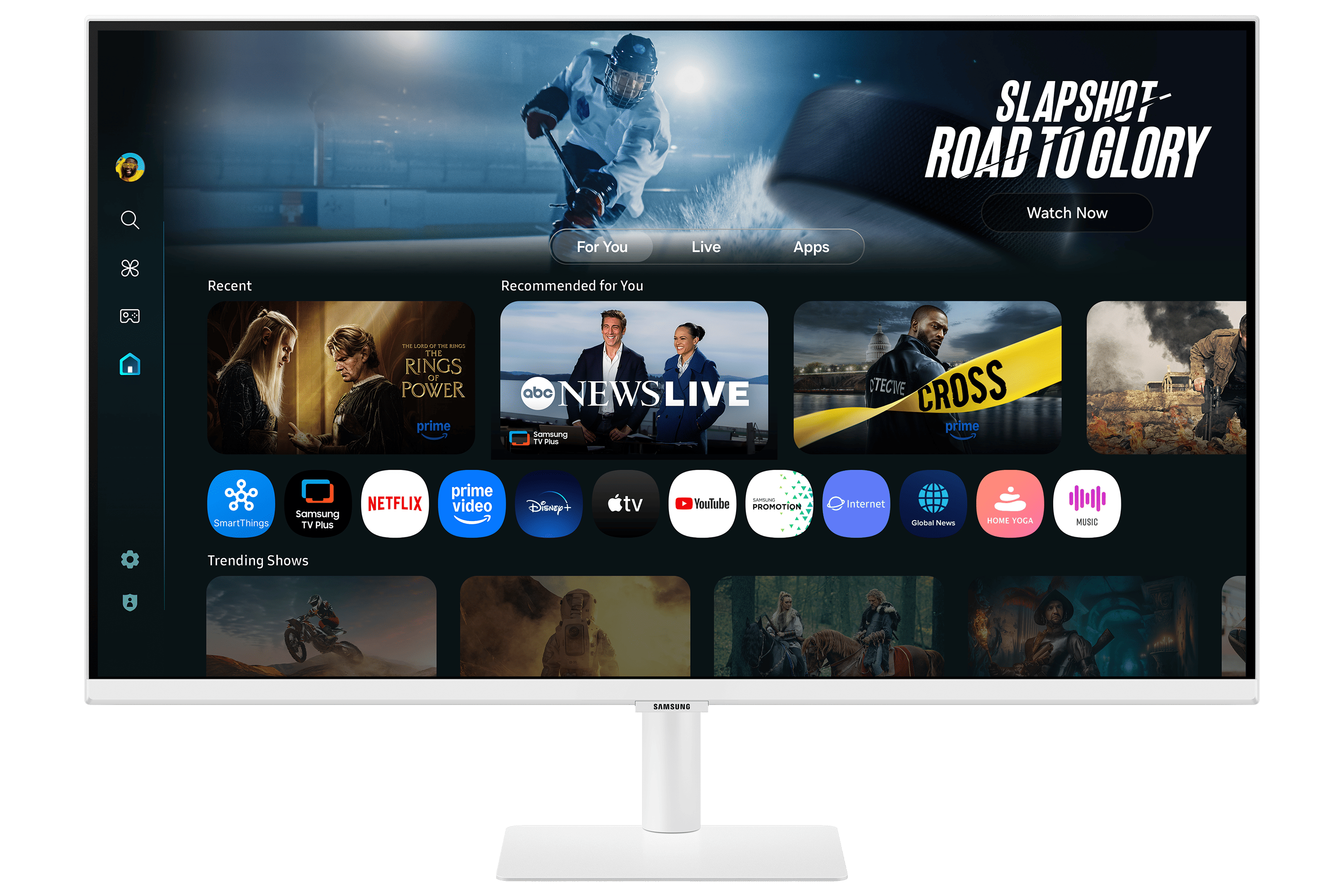 SAMSUNG M7 VA 4K Smart monitor 32", 3840x2160, 16:9, 300cd/m2, 4ms, HDMI/USB-C, hangszóró, Fehér