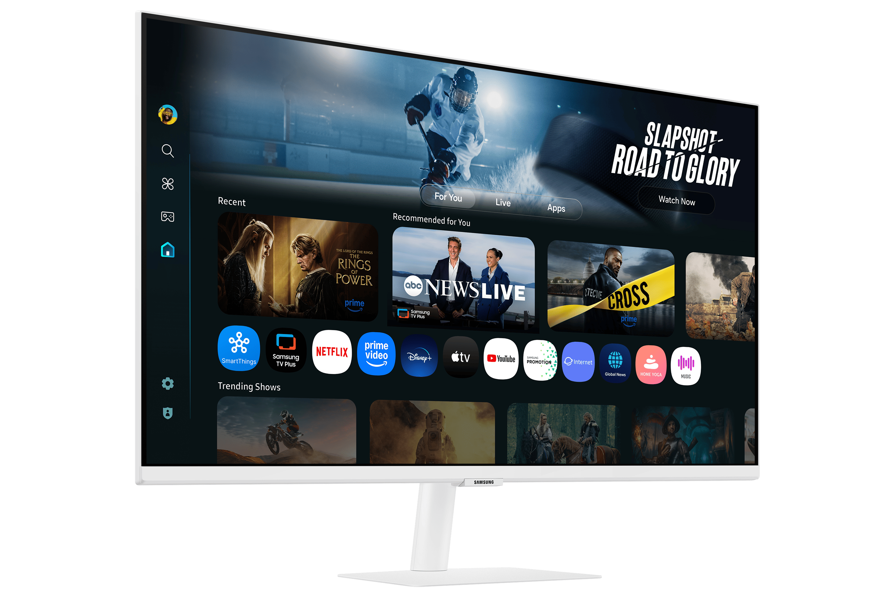 SAMSUNG M7 VA 4K Smart monitor 32", 3840x2160, 16:9, 300cd/m2, 4ms, HDMI/USB-C, hangszóró, Fehér