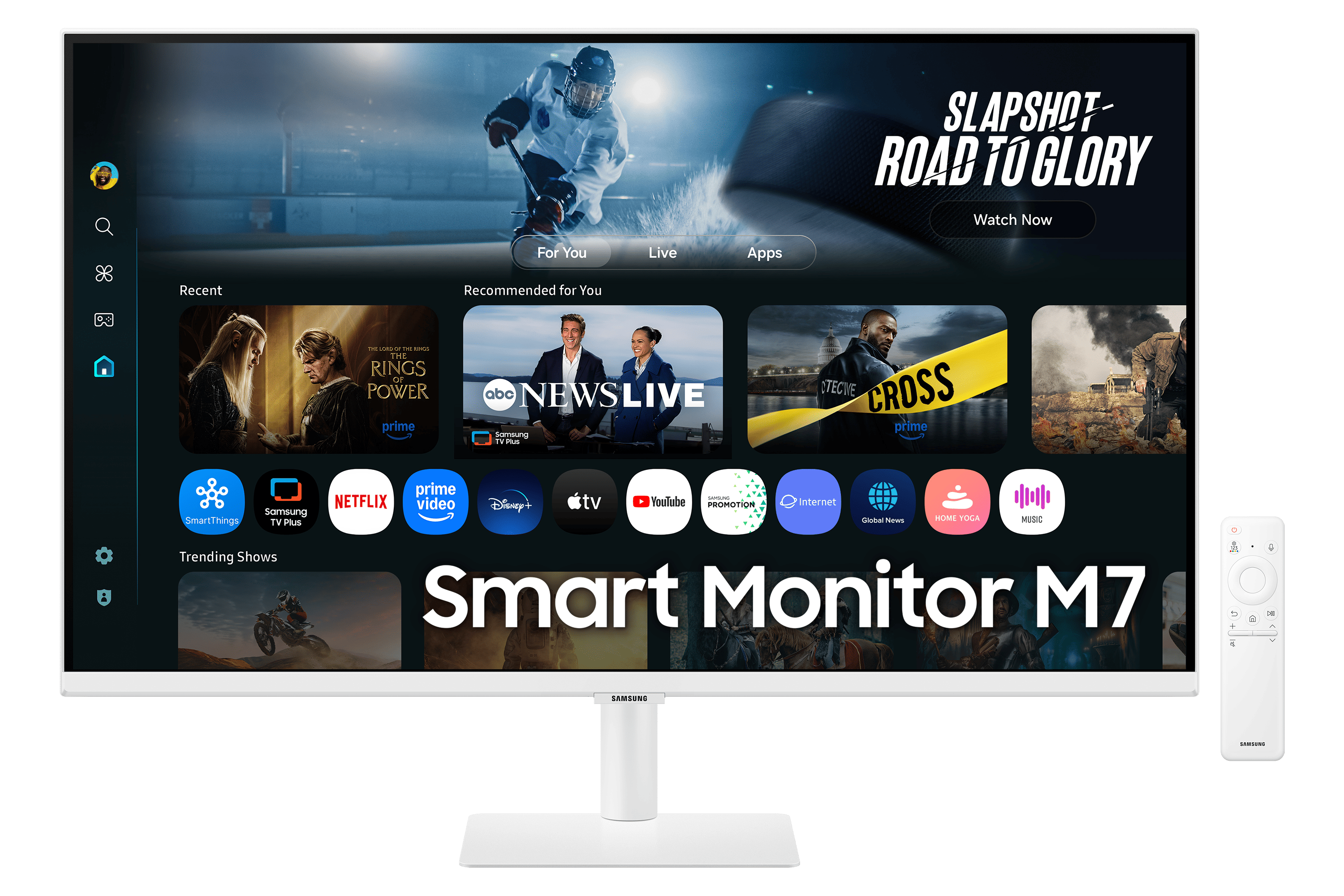 SAMSUNG M7 VA 4K Smart monitor 32", 3840x2160, 16:9, 300cd/m2, 4ms, HDMI/USB-C, hangszóró, Fehér