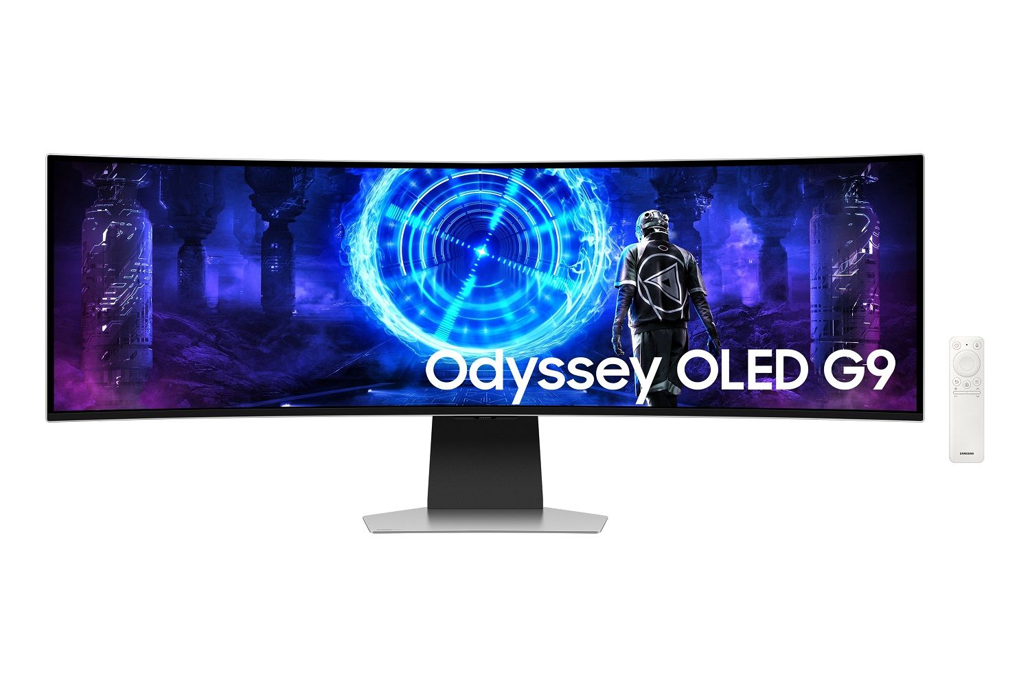 SAMSUNG Ívelt Gaming 240Hz OLED monitor 49" G95SD, 5120x1440, 32:9, 250cd/m2, 0.03ms, HDMI/DP/WiFi/BT, hangszóró