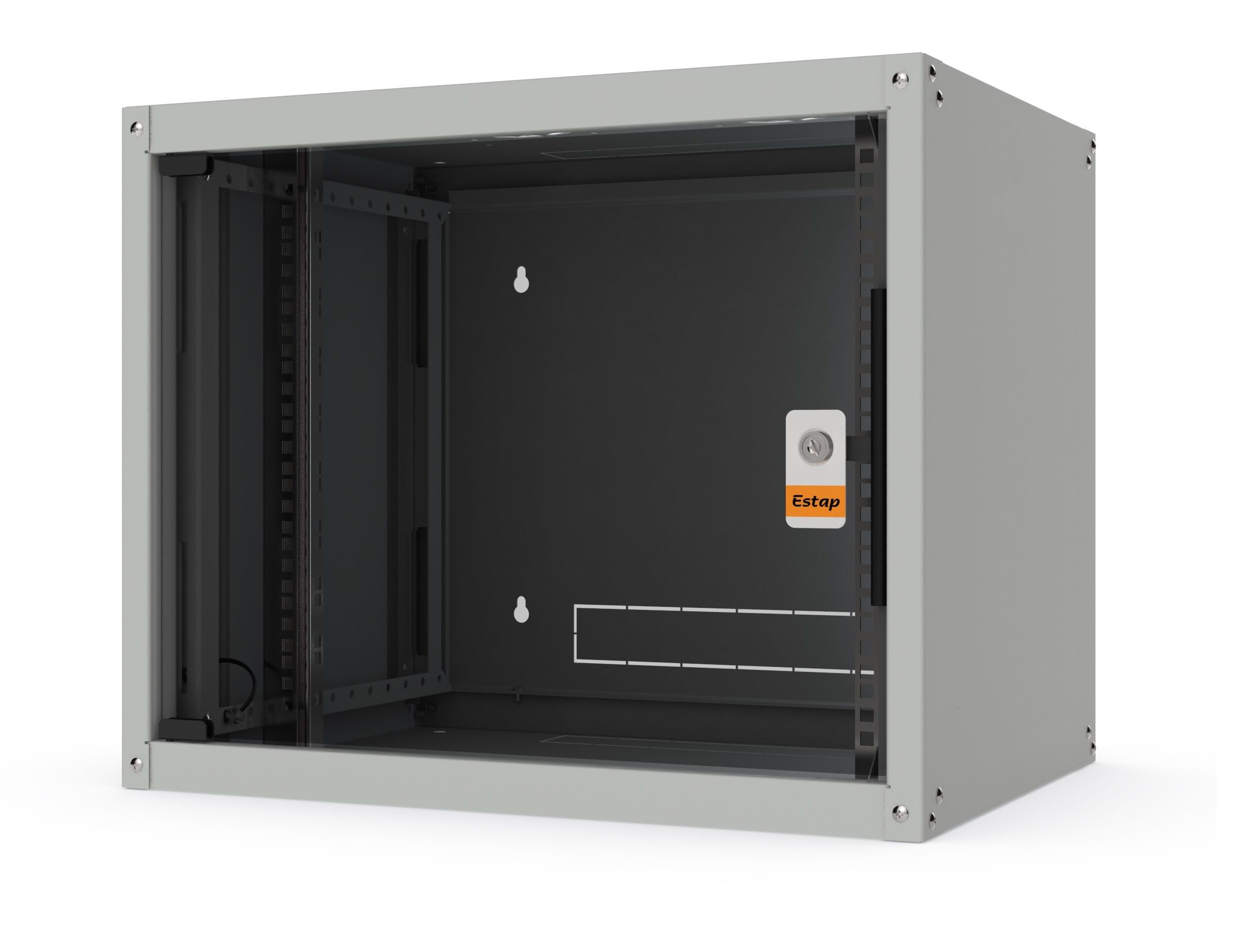 LEGRAND hálózati rack szekrény, 19`  7U SZÉL: 600 MÉLY: 450 MAG: 405 szürke egyrészes, üvegajtós készre szerelt MAX: 65