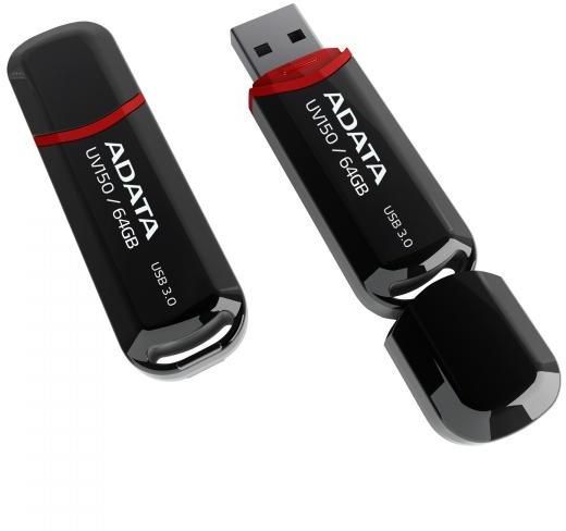 ADATA Pendrive 64GB, UV128 USB 3.2, Fekete-kék