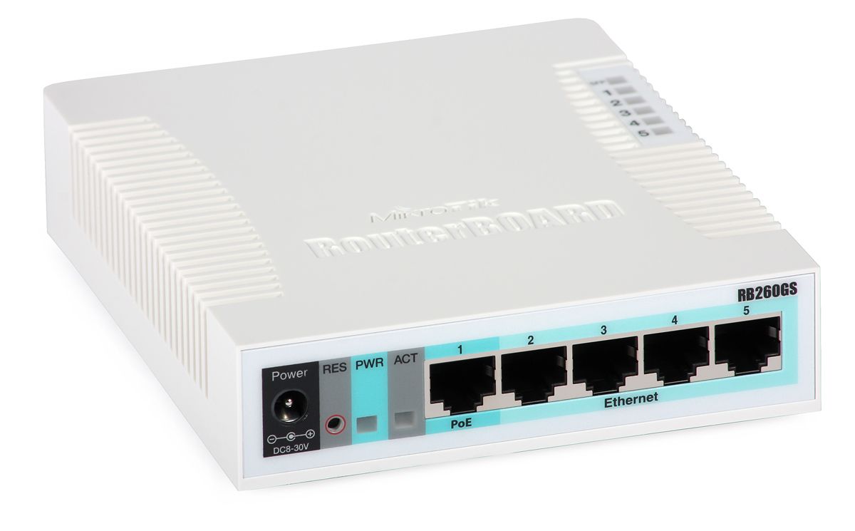 MIKROTIK Cloud Smart Switch 5x1000Mbps + 1x1000Mbps SFP, Menedzselhető, Asztali - CSS106-5G-1S