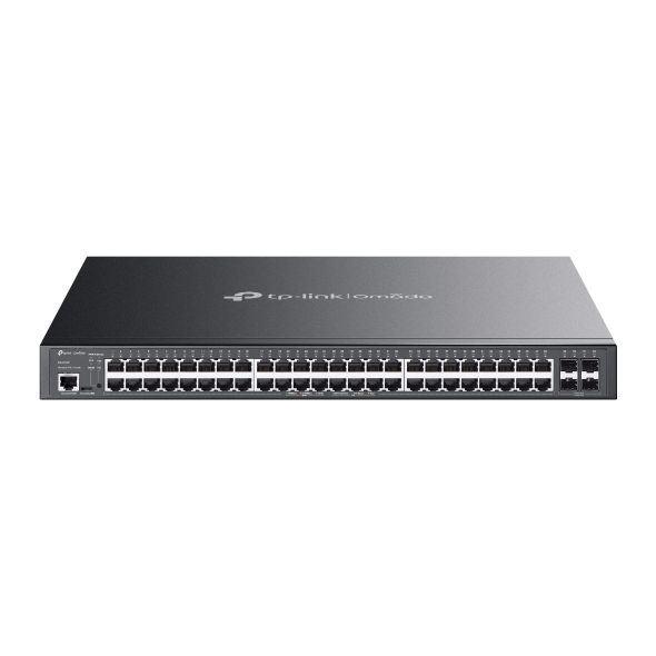 TP-LINK Switch 48x1000Mbps (48xPOE+) + 4xGigabit SFP + 2xkonzol port, Menedzselhető Rackes, SG3452P