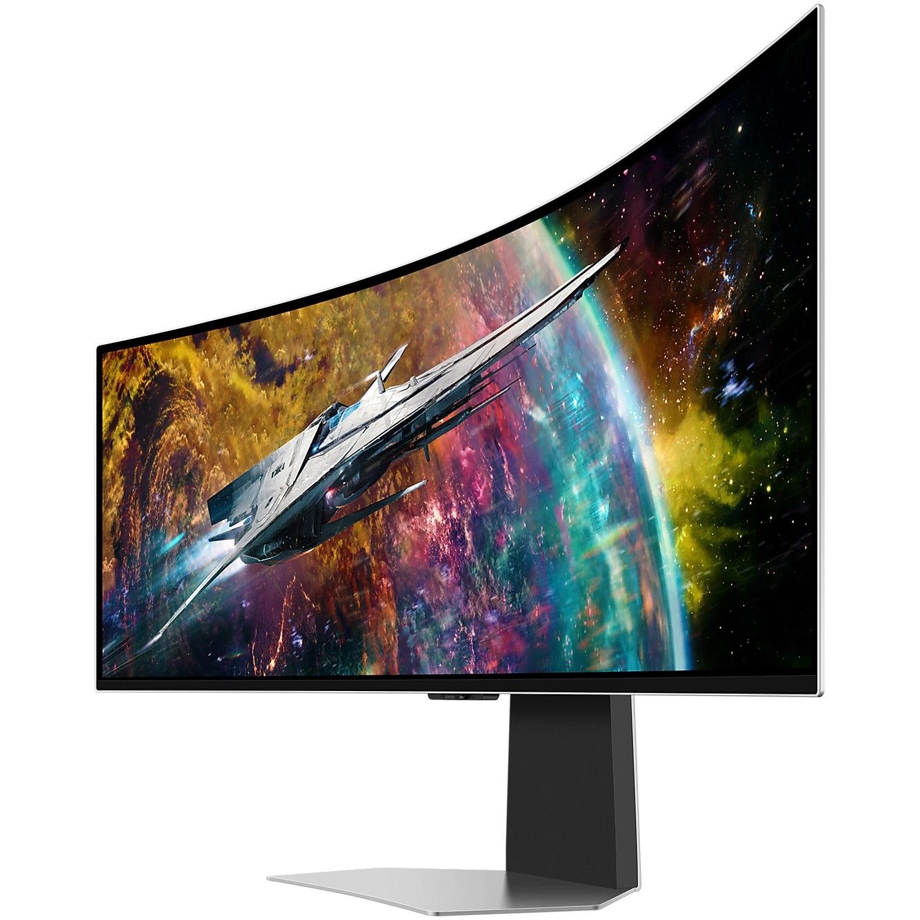 SAMSUNG Ívelt Gaming 240Hz OLED monitor 49" G95SC, 5120x1440, 32:9, 250cd/m2, 0.03ms, HDMI/DP/USB/WiFi/BT, hangszóró