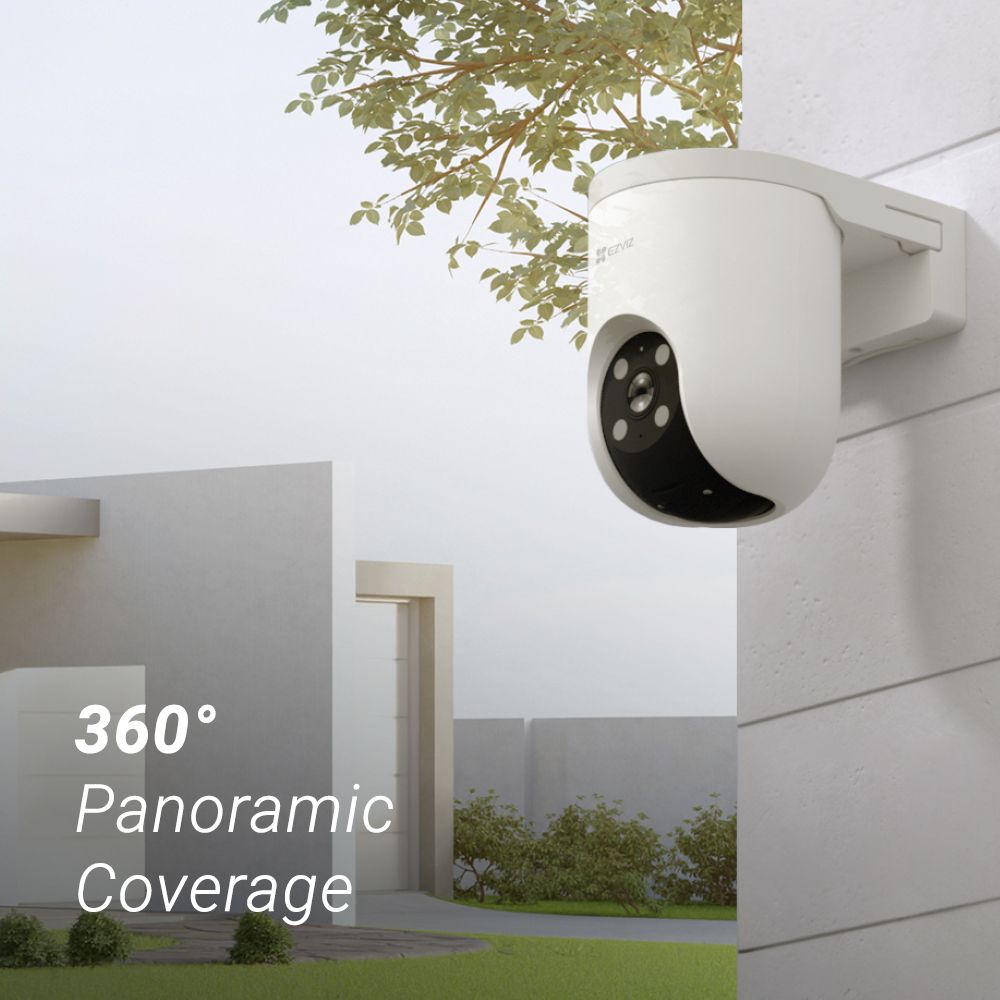 EZVIZ H8C Pro 4 MP kültéri kamera, 2K+ felbontás, 360°panoráma kép, színes éjszakai látás, autómata követés aktívvédelem