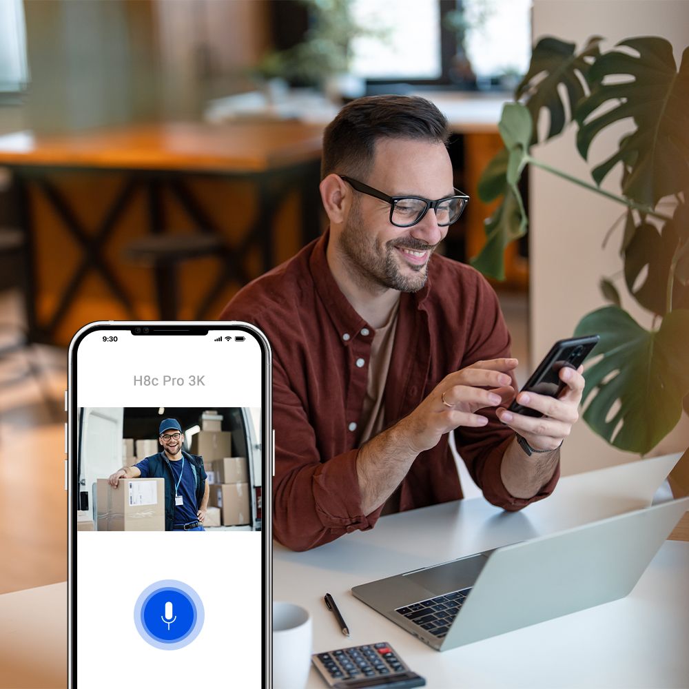 EZVIZ H8C Pro 4 MP kültéri kamera, 2K+ felbontás, 360°panoráma kép, színes éjszakai látás, autómata követés aktívvédelem