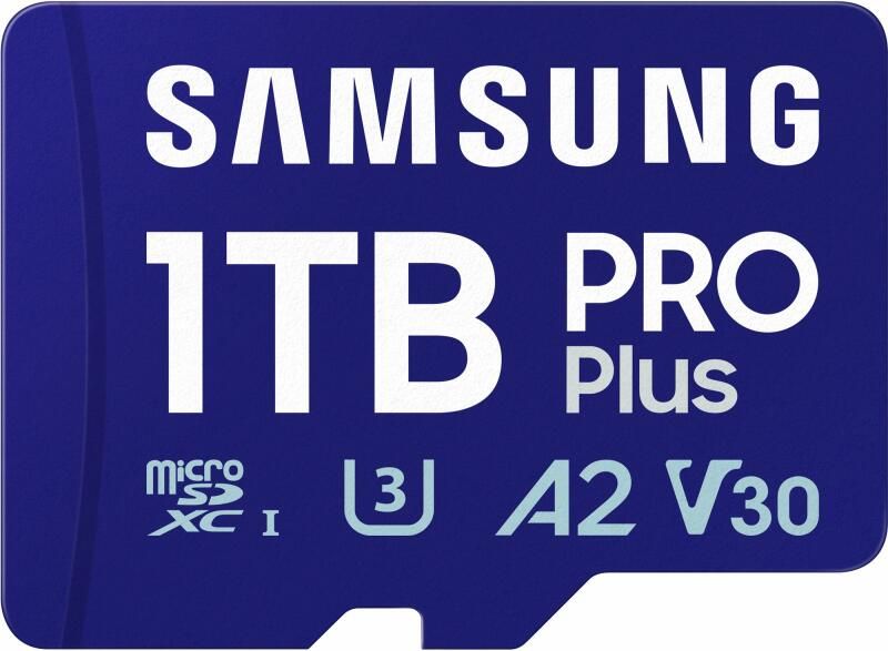 SAMSUNG Memóriakártya, PRO Plus microSDXC kártya 1TB, CLASS 10, UHS-I, U3, V30, A2, + Adapter, R180/W130